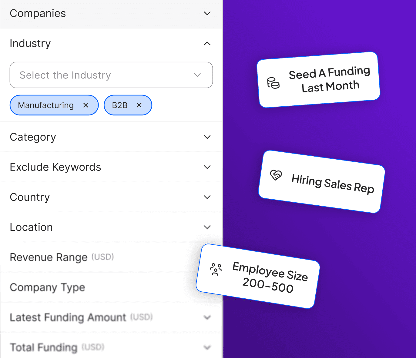 Oppora Finder advanced search and filters for dental prospects