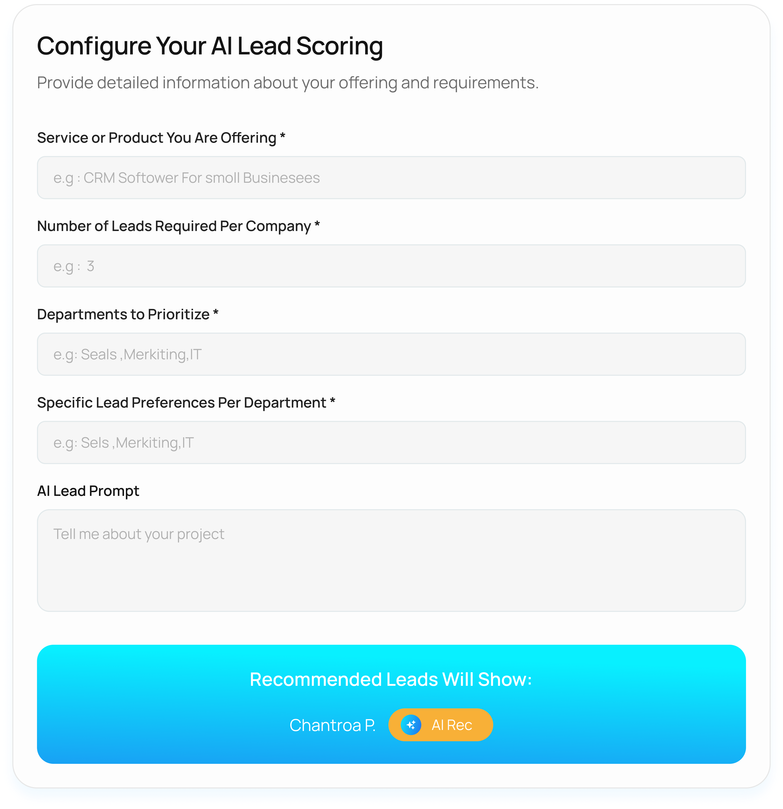 Configure Your AI Lead Scoring